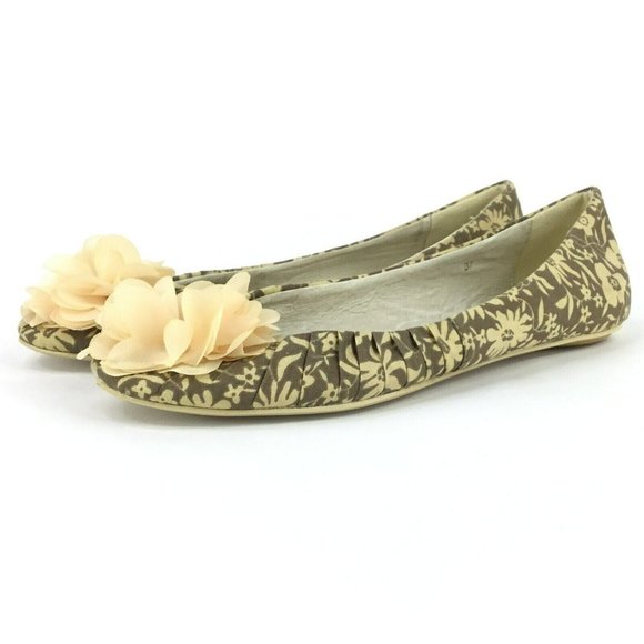 Ilse Jacobsen Hornbaek Canvas Printed Ballet Flats Size 37 US 7 Chiffon Flowers - Picture 4 of 11